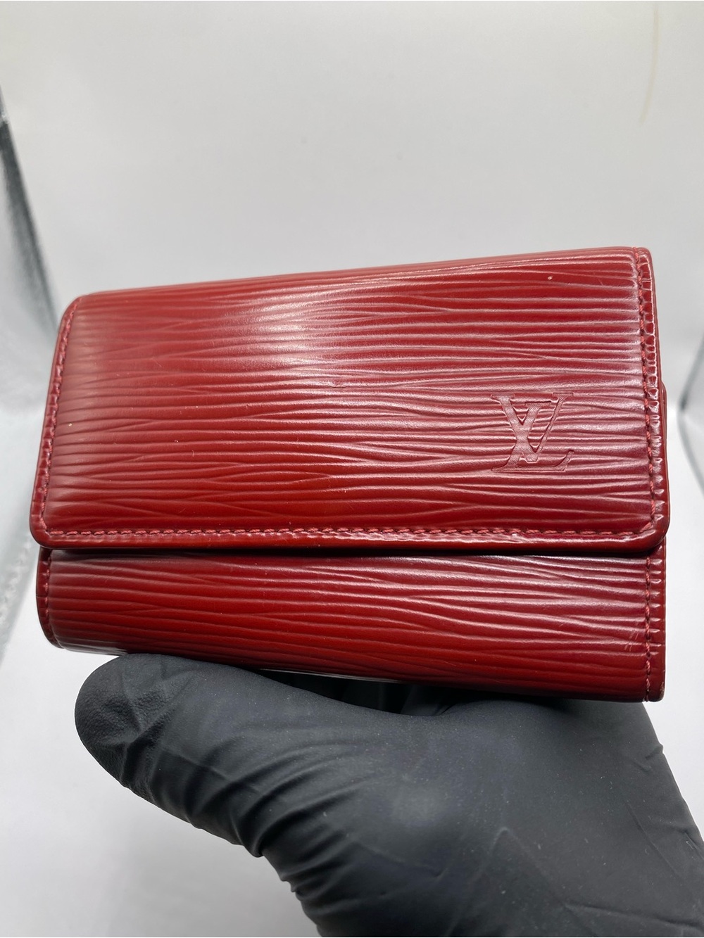Louis Vuitton Red Epi Leather 4 Key Case